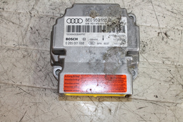 SENSOR MODULE AIRBAG 8E0959655G AUDI A4 B7 photo 1 - milautoparts-fr.ukrlive.com