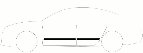 PEUGEOT 301 AUTOMOBILE BAGUETTES LATÉRAL CAPUCHONS