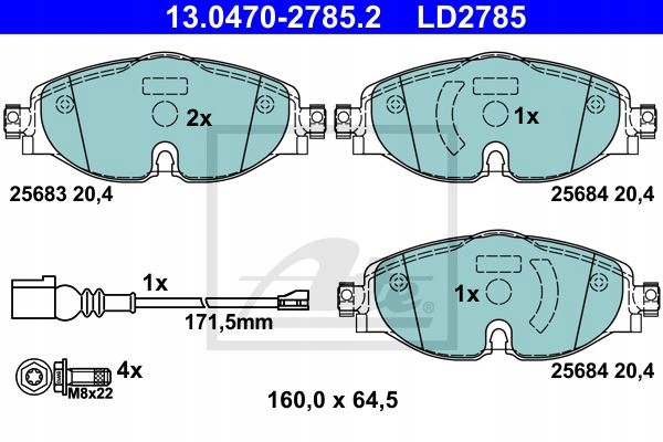 ATE CERAMIC SABOTS DE FREIN P VOLKSWAGEN GOLF VII PASSAT B8 photo 2 - milautoparts-fr.ukrlive.com