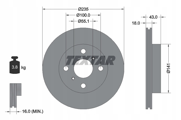 2334001 TEXTAR SABOTS DE FREIN DE FREIN TOYOTA P. YARIS 99- FRANCE BOSCH photo 3 - milautoparts-fr.ukrlive.com