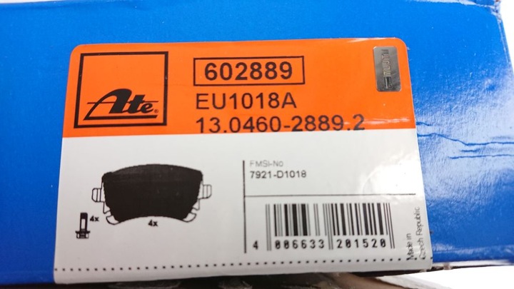 ATE PADS BRAKE REAR AUDI A4 B6 B7 A6 C5 C6 A8 D3 VW T5 2002- photo 12 - milautoparts-fr.ukrlive.com