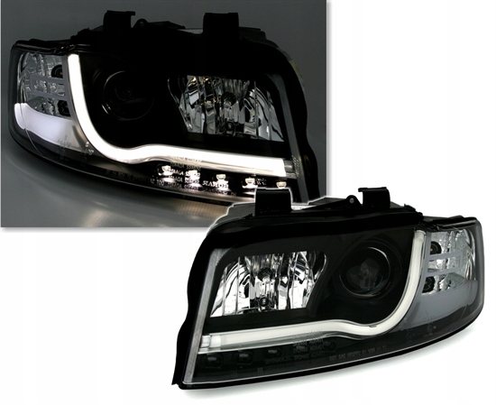 FEUX AUDI A4 B6 00-04 TUBE LIGHTS BLACK TRU DRL photo 2 - milautoparts-fr.ukrlive.com