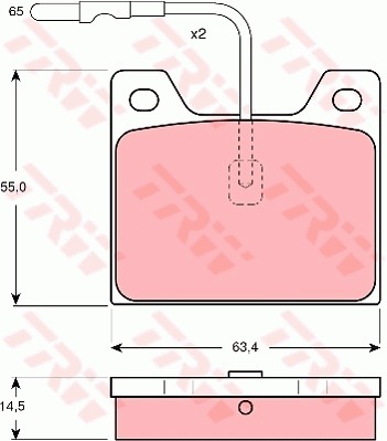 TRW SABOTS DE FREIN AVANT PEUGEOT 504 1968-89 photo 2 - milautoparts-fr.ukrlive.com