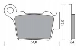 PADS BRAKE REAR BRENTA FA368 KTM SX EXC 450 photo 2 - milautoparts-fr.ukrlive.com