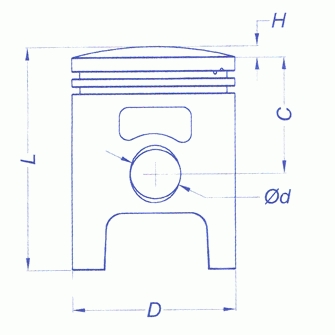 PROX PISTON YAMAHA DT 125 (DT125) R/RE/X '88-'06 (56MM=NOMINAL) photo 3 - milautoparts-fr.ukrlive.com