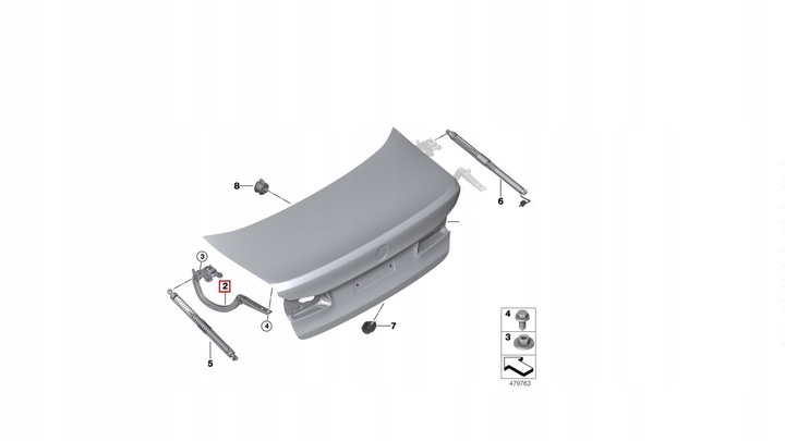 HINGE LID BOOT RIGHT BMW SERII 5 MODEL G30 photo 2 - milautoparts-fr.ukrlive.com