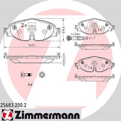 ZIMMERMANN SABOTS DE FREIN AVANT OCTAVIA 3 5E 13- photo 2 - milautoparts-fr.ukrlive.com