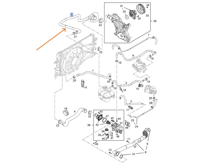 FIL DE FLUIDE REFROIDISSEMENT OPEL ASTRA H 04-, ZAFIRA B 05- photo 3 - milautoparts.fr