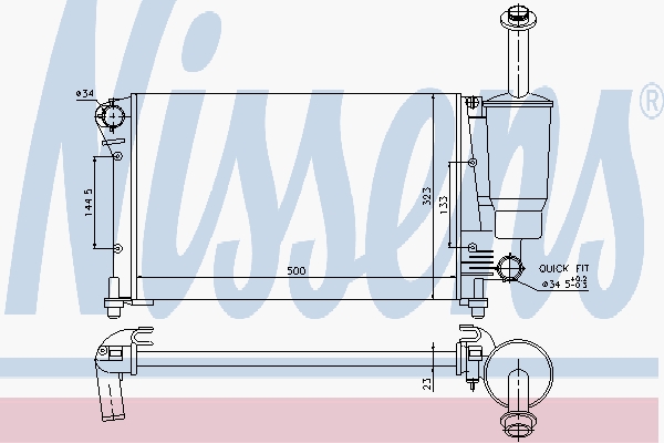 RADIATEUR DE MOTEUR FIAT PANDA 1.1-1.4CNG 09.03- NIS photo 4 - milautoparts-fr.ukrlive.com