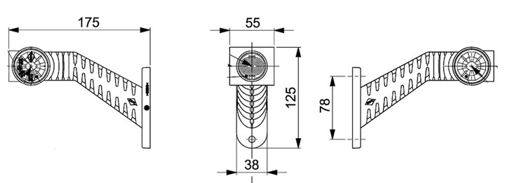 LAMP SIDELIGHT SIDE LED 12-24V RIGHT BIALO-CZERW photo 8 - milautoparts-fr.ukrlive.com