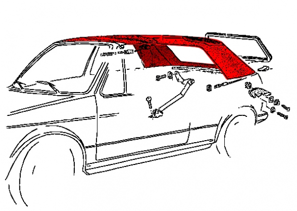 фото №6, Обшивка крыша чёрный vw golf 1 cabrio mk i