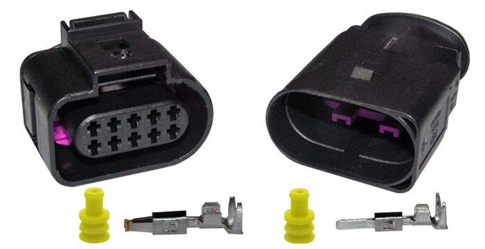 фото №1, Роз'єм гніздо штекер 1j0973715 6x0973815 vw 1,5 fv