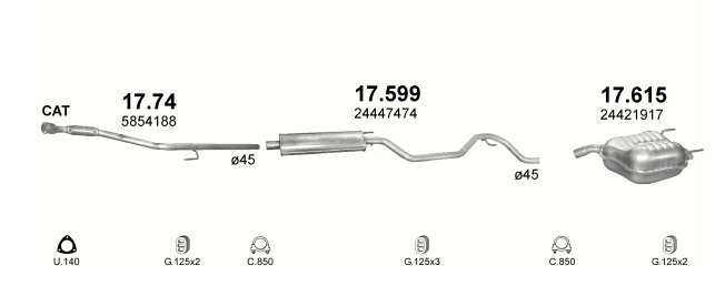 фото №2, Глушник системи випускного зад opel vectra c, vectra c gts 1.6-3.2