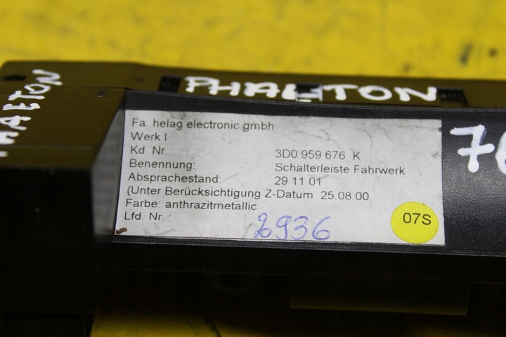 фото №6, Переключатель esp подвешивание vw phaeton 3d0959676k