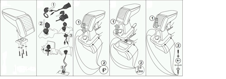 фото №13, Кожаный подлокотник arms opel astra k