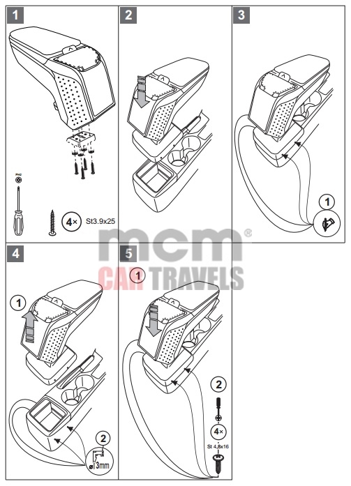 фото №11, Підлокітник armster 2 підлокітник шкіряний nissan micra 2017-