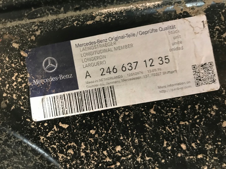 фото №3, Mercedes b-klasa w246 поріг праві стійка