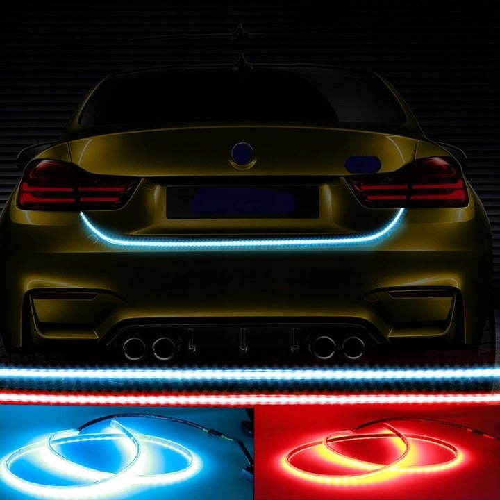 фото №9, Стрічка стрічка led rgb drl багажник плаваючий поворотник третій сплав 122cm