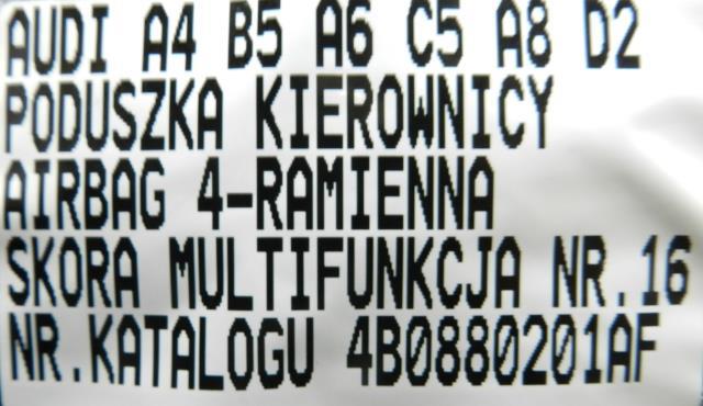 фото №4, Подушка подушка безпеки водія audi a4 a6 a8 4b0880201af