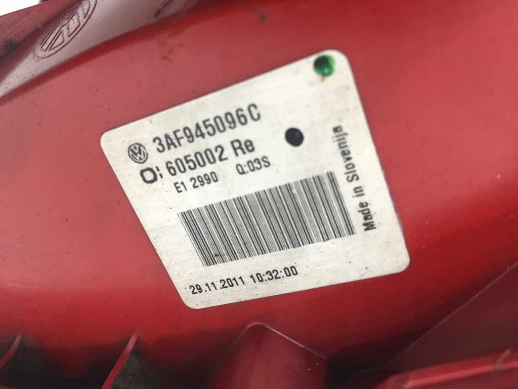 фото №7, Vw passat b7 3af kombi 10-14 лампа правая задняя задняя