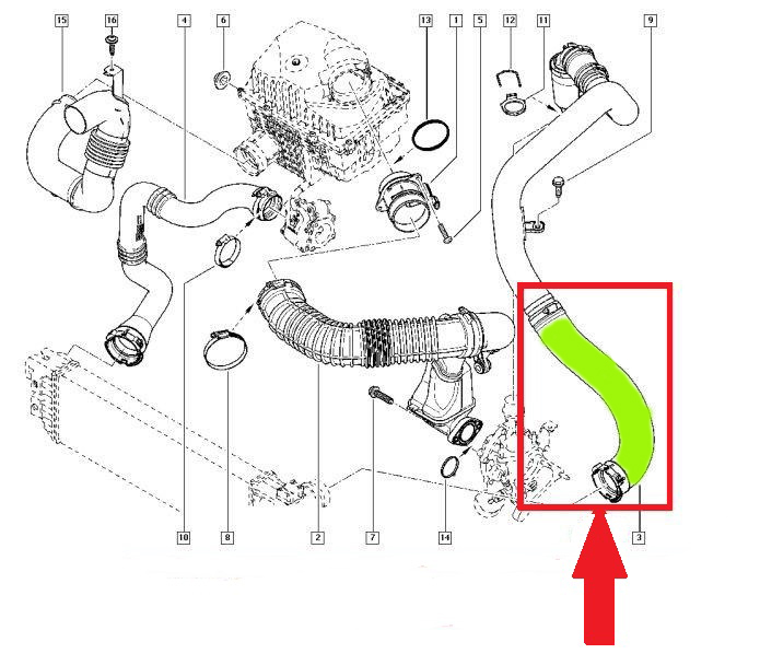 Труба пабтрубок  turbo интеркулер renault master 2,3 dci Киев