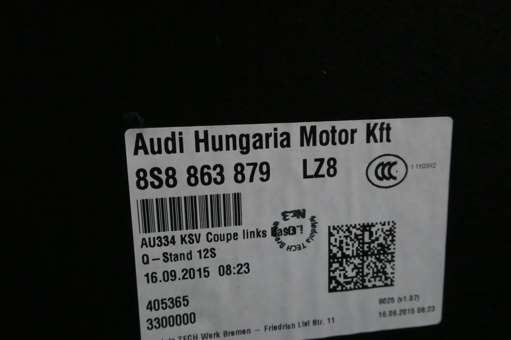 фото №7, Обивка обшивка багажника audi tt 8s 8s8863879