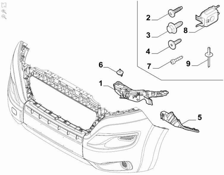 фото №7, Fiat ducato iii направляющая кронштейн фара левый l