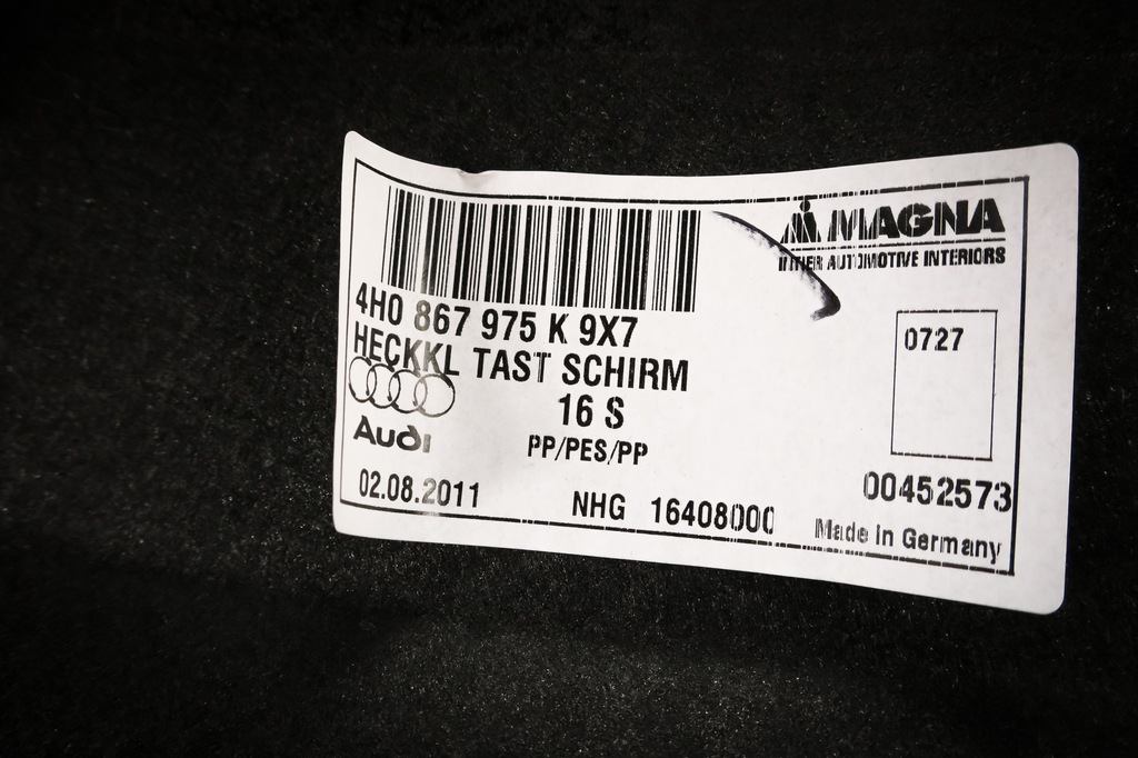 фото №7, Audi оригинальный номер 4h0867975k