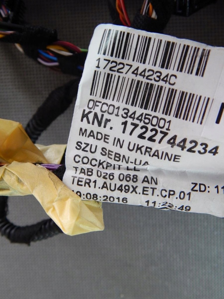 фото №4, Audi a5 f5 жгут панели приборной панели консоли