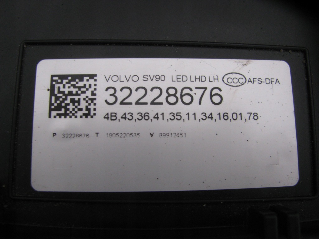 фото №6, Volvo s90 v90 левая лампа перед full led 32228676